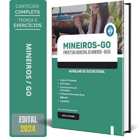 Apostila Prefeitura de Mineiros GO 2024 - Auxiliar de Secretaria