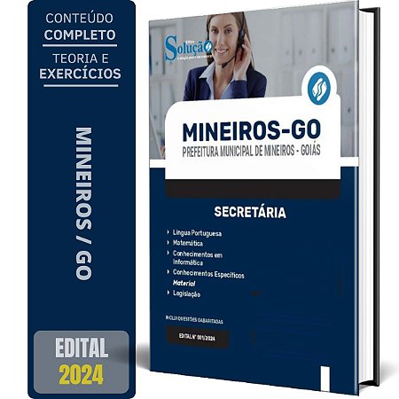 Apostila Prefeitura de Mineiros GO 2024 - Secretária