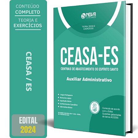 Apostila CEASA ES 2024 - Auxiliar Administrativo