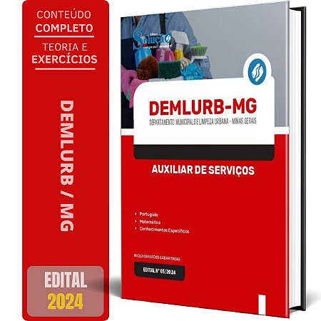 Apostila DEMLURB MG 2024 - Auxiliar de Serviços