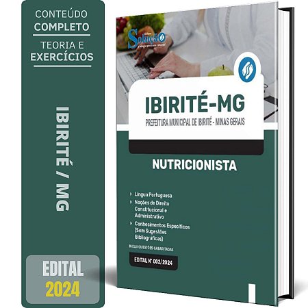 Apostila Prefeitura de Ibirité MG 2024 - Nutricionista
