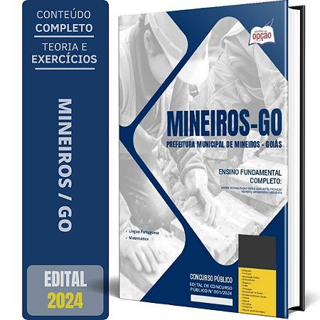 Apostila Prefeitura de Mineiros GO 2024 - Ensino Fundamental Completo