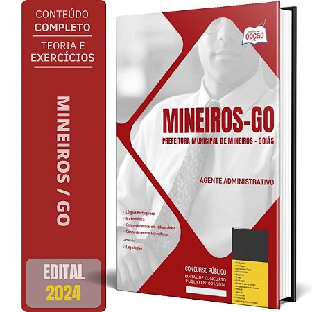 Apostila Prefeitura de Mineiros GO 2024 - Agente Administrativo