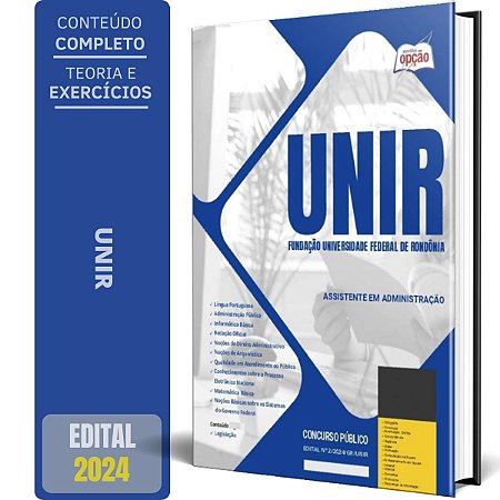 Apostila UNIR 2024 - Assistente em Administração
