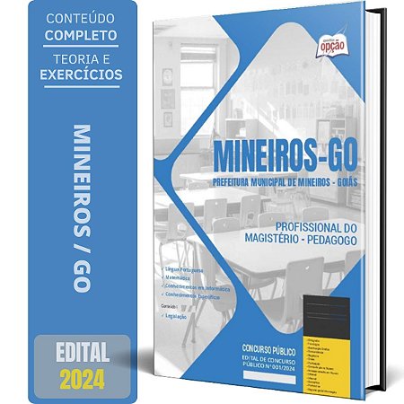 Apostila Prefeitura de Mineiros GO 2024 - Profissional do Magistério - Pedagogo