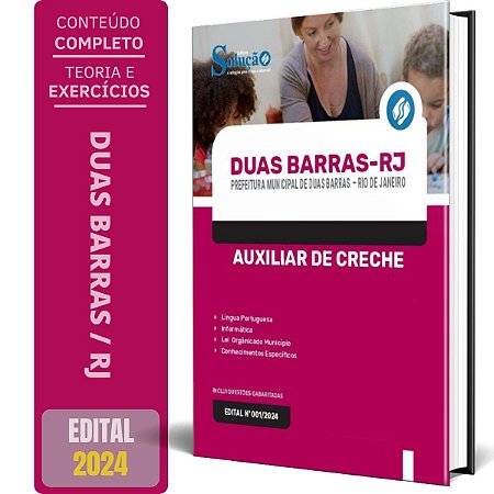 Apostila Prefeitura de Duas Barras RJ 2024 - Auxiliar de Creche