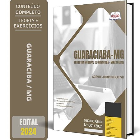 Apostila Prefeitura de Guaraciaba MG 2024 - Agente Administrativo