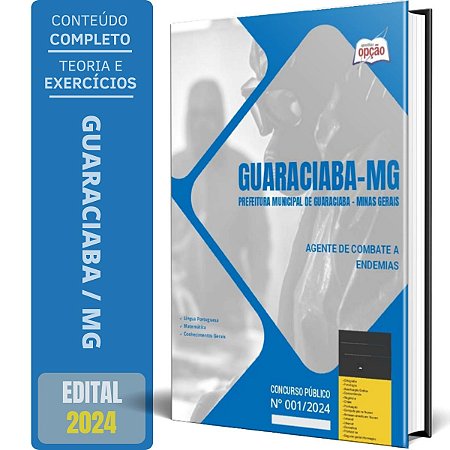 Apostila Prefeitura de Guaraciaba MG 2024 - Agente de Combate a Endemias