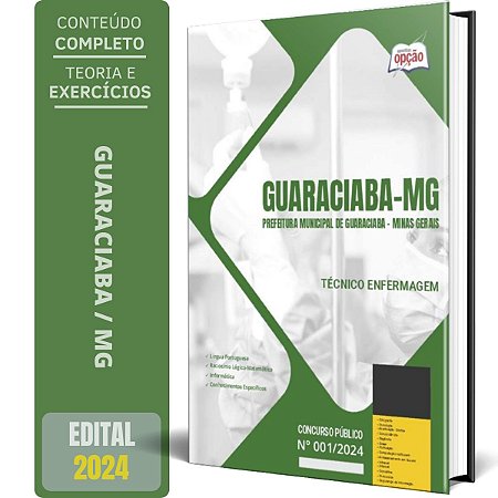 Apostila Prefeitura de Guaraciaba MG 2024 - Técnico de Enfermagem