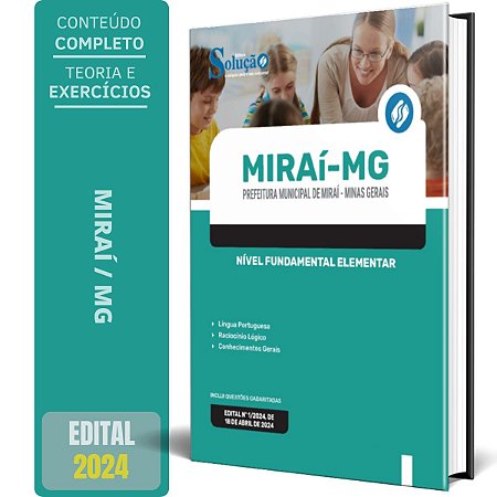 Apostila Prefeitura de Miraí MG 2024 - Nível Fundamental Elementar
