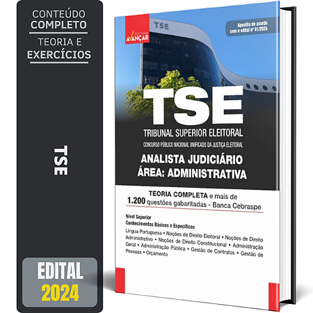 Apostila TSE UNIFICADO 2024 - Analista - Área Administrativa