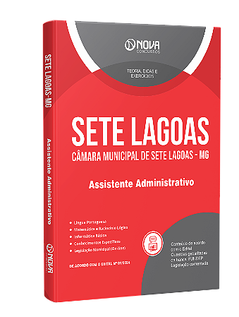 Apostila Câmara de Sete Lagoas MG 2024 - Assistente Administrativo