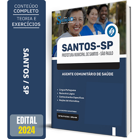 Apostila Prefeitura de Santos SP 2024 - Agente Comunitário de Saúde