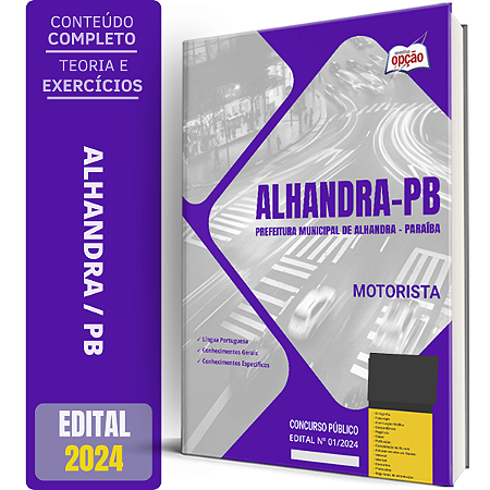 Apostila Prefeitura de Alhandra PB 2024 - Motorista