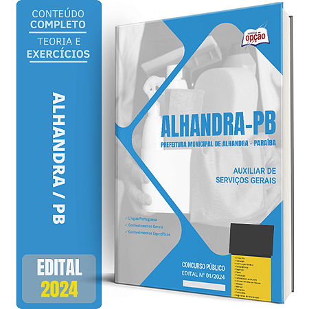 Apostila Prefeitura de Alhandra PB 2024 - Auxiliar de Serviços Gerais