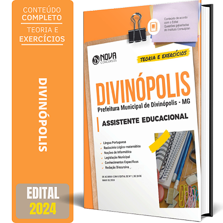 Apostila Prefeitura de Divinópolis MG 2024 - Assistente Educacional