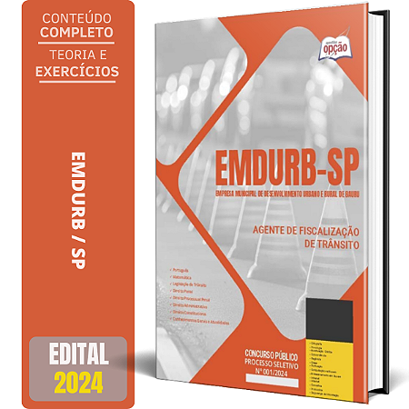 Apostila EMDURB SP 2024 - Agente de Fiscalização de Trânsito