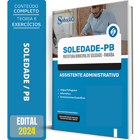 Apostila Prefeitura de Soledade PB 2024 - Assistente Administrativo