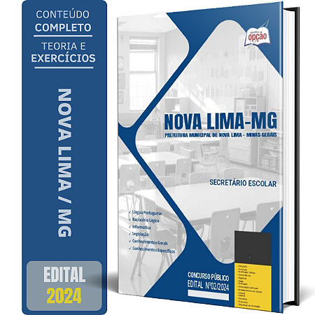 Apostila Prefeitura de Nova Lima MG 2024 - Secretário Escolar