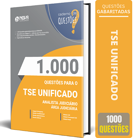 Caderno de Testes TSE Unificado 2024 - Analista Área Judiciária