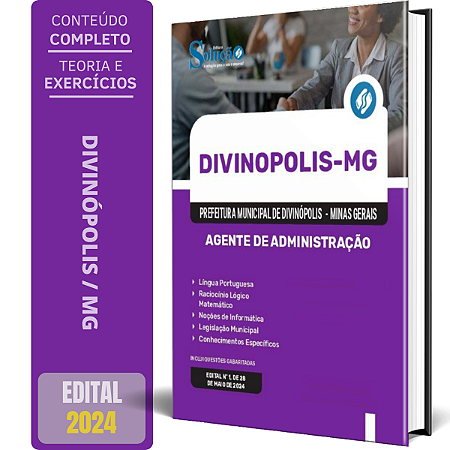 Apostila Prefeitura de Divinópolis MG 2024 - Agente de Administração