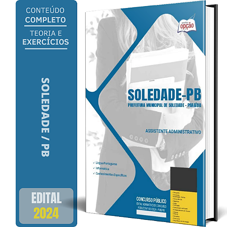 Apostila Prefeitura de Soledade PB 2024 - Assistente Administrativo