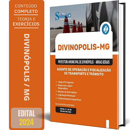 Apostila Prefeitura de Divinópolis MG 2024 - Agente de Operação e Fiscalização de Transporte e Trânsito