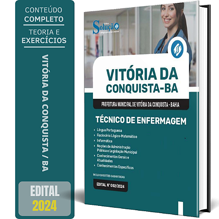 Apostila Prefeitura de Vitória da Conquista BA 2024 - Técnico de Enfermagem