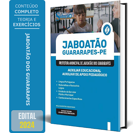 Apostila Prefeitura de Jaboatão dos Guararapes PE 2024 - Auxiliar Educacional - Auxiliar de Apoio Pedagógico