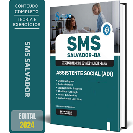 Apostila SMS Salvador 2024 - Assistente Social (ADI)