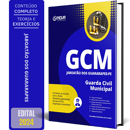 Apostila Prefeitura de Jaboatão dos Guararapes PE 2024 - Guarda Civil Municipal