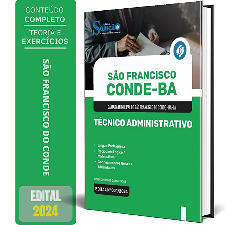 Apostila Câmara de São Francisco do Conde BA 2024 - Técnico Administrativo
