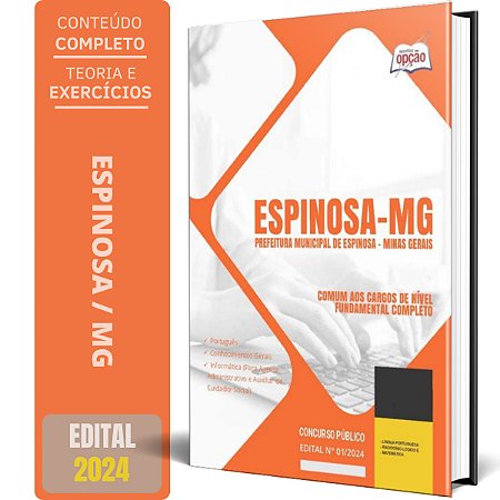 Apostila Prefeitura de Espinosa MG 2024 - Comum aos Cargos de Nível Fundamental Completo