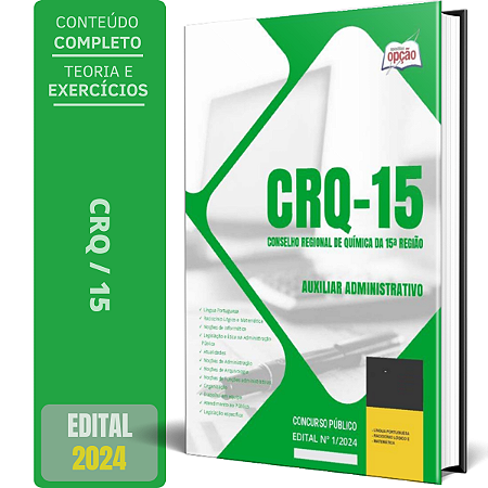 Apostila CRQ 15 2024 - Auxiliar Administrativo