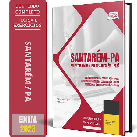 Apostila Prefeitura de Santarém PA 2024 - Nível Fundamental - Comum aos Cargos