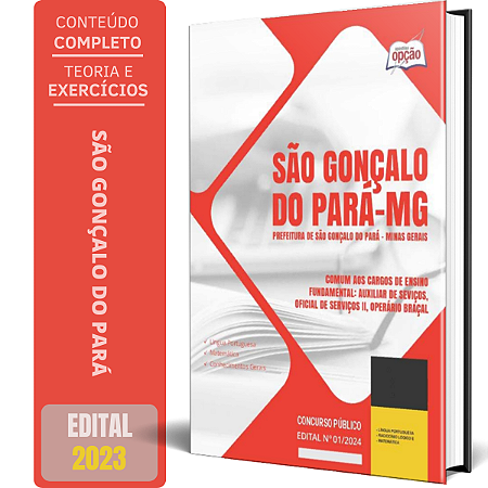 Apostila Prefeitura de São Gonçalo do Pará MG 2024 - Comum aos Cargos de Ensino Fundamental