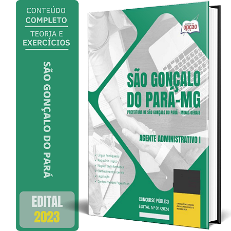 Apostila Prefeitura de São Gonçalo do Pará MG 2024 - Agente Administrativo I