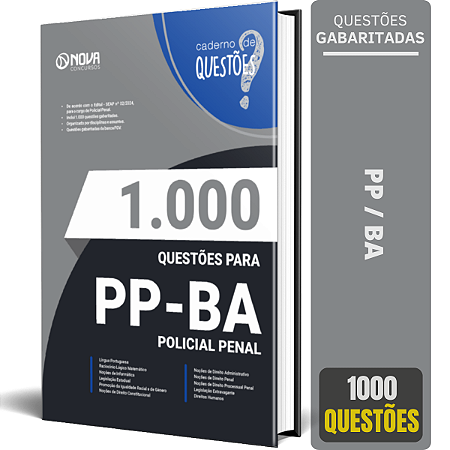 Caderno Questões Gabaritadas PP-BA - Policial Penal