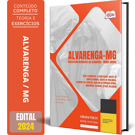 Apostila Prefeitura de Alvarenga MG 2024 - Nível Elementar - Alfabetizado