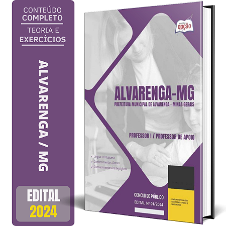 Apostila Prefeitura de Alvarenga MG 2024 - Professor I e Professor de Apoio