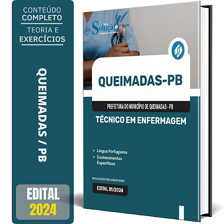 Apostila Prefeitura de Queimadas PB 2024 - Técnico em Enfermagem