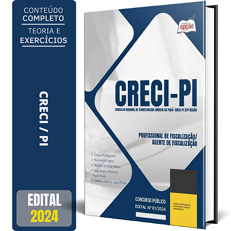 Apostila CRECI PI 2024 - Profissional de Fiscalização/Agente de Fiscalização