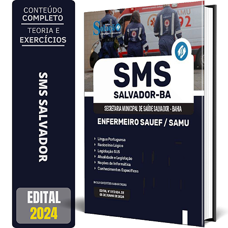 Apostila SMS Salvador 2024 - Enfermeiro SAUEF/SAMU