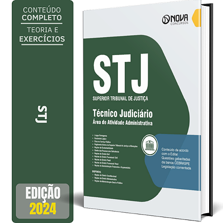 Apostila STJ 2024 - Técnico Judiciário - Área de Atividade Administrativa