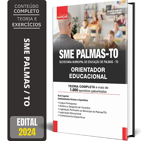 Apostila Concurso Sme Palmas To 2024 - Orientador Educacional