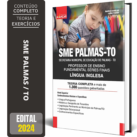 Apostila Concurso Sme Palmas To 2024 - Professor De Língua Inglesa