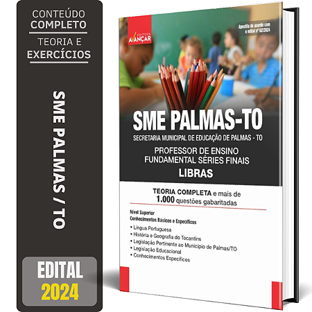 Apostila Concurso Sme Palmas To 2024 - Professor De Libras
