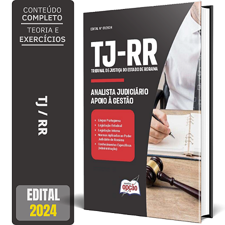 Apostila TJ RR 2024 - Analista Judiciário - Apoio à Gestão