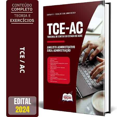 Apostila TCE AC 2024 - Analista Administrativo – Área: Administração (Cargo 1)