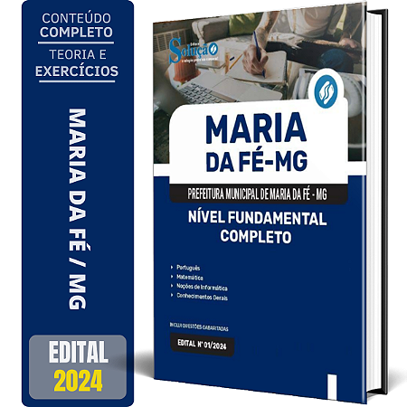 Apostila Prefeitura de Maria da Fé MG 2024 - Nível Fundamental Completo